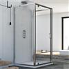 Idralite Box Doccia 3 lati 70x90x70 AP. 90 CM H185 trasparente mod. Sintesi TRIO 1 Anta