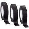 Gloriashoponline 3 ROTOLI NASTRO TELATO ISOLANTE PER CABLAGGIO CAVI ELETTRICI ROTOLO 18MM NERO