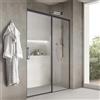 Yellowshop - ZEN Porta doccia scorrevole vetro trasparente anticalcare 8 mm cm 100-120-140-160 H 200 telaio Nero opaco (Nero, 120 cm)