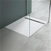 Mai & Mai Piatto Doccia in Marmo Resina, 75x90x4cm, Bianco opaco | Effetto Pietra Cemento, Superficie Antiscivolo, Forma Rettangolare, Bianco, Geoma04