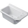 CR PILOZZA A MURO 60 cm LAVABO LAVATOIO ESTERNO INTERNO SOSPESO IN RESINA BIANCO