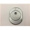 SECUREMME BOCCHETTA ROSETTA PER PORTA PORTONE BLINDATO, PIASTRINA PER CILINDRO EUROPEO PREDISPOSTO PER POMO alluminio anodizzato argento F1 82X62 COMPLETA DI VITI DI FISSAGGIO SECUREMME