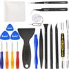 Kaisi ultrasottile in acciaio professionale di apertura leva Tool kit di riparazione con non-abrasive nylon Spudgers e anti-static pinzette, 20 pezzi Set di utensili di riparazione