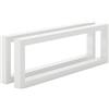 HOLZBRINK Supporti per mensole in metallo 45x15 cm HLA-A (2 pz) | Reggimensole da muro, staffe per mensole lavabo da appoggio, o soggiorno | Colore: Bianco