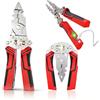 Generic Pinza spelafili 16 in 1 con tester di tensione (12-250 V), pinza spelafili multifunzione per tagliare, tirare e crimpare fili, strumento elettrico pieghevole per riparazioni elettriche