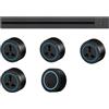GplHAIN 40-150Cm Scheda Di Cablaggio per Binario Scorrevole Di Alimentazione a Parete + Adattatore Da 2500 W, Presa Con Interruttore, Presa Multipla Con Interruttore, Power Bank Portatile,Black-60cm