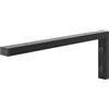 HOLZBRINK Supporto per mensola in metallo 40x15 cm HLA-B (1 pz) | Supporto per mensola lavabo da appoggio, reggimensola robusta da muro | Colore: Nero