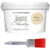 bianco Shabby CHALK PAINT Beige Corda - Pittura Shabby Chic Vintage EXTRA OPACA (2,5 Litri) + 1 Pennello Professionale (50 mm)