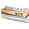 ATM Guide a Sfera Chiusura Ammortizzata 500mm Estrazione totale 40kg - Guide Cassetti con Cuscinetti a Sfera, Soft Close, Acciaio, 4 pezzi (S+D)