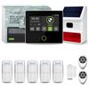 HUXGO® HXA502 Allarme casa wireless WiFi + GSM 4G, sirena solare | Kit antifurto con 5x rilevatori movimento, 1x sensori per finestre/porte | Smart Home Security | Per Casa, Appartamento, Garage