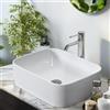 EMKE Lavabo da Appoggio Rettangolare 61 × 38 × 15 cm - Lavabo per WC Ospiti, Lavabo in Ceramica per Bagno,Bianco Lucido