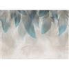 murando - Carta da parati Piuma 100x70 cm - Fotomurali in TNT Murale alla Moda Decorazione da Muro XXL Poster Gigante Design Cameretta Carta per Pareti Boho Astratto Ornamento Turchese n-C-10004-a-a
