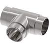 Sellon24® Ringhiera acciaio inossidabile connettori tubo raccordo curvo ancoraggio a parete connettore a croce 42,4x2,0mm (Connettore a T A0307-242-S)