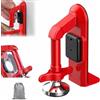 Rubu22a Fermaporta allarme, fermaporta elettronico, fermaporta con gomma antiscivolo e allarme, cuneo di allarme per porta (rosso)