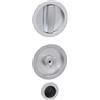 Brackle Kit Serratura per Porte Scorrevoli - Cromo Satinato e Oro, Quadrato e Tondo, Alta Qualità e Design Moderno (Cromo Satinato, Tondo)
