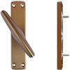 FERROELETTRA Maniglia Cremonese Finestra in Alluminio Anodizzato - Maniglie per Finestre in legno - Colore Bronzo, Dotata di 4 Viti per legno, 1 Pezzo (Gioco 4)