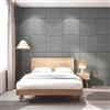 NEU.HOLZ Set di 12 Pannelli Murali 3D Fonoassorbenti 60x60 cm a Listelli Dritti per Pareti Soffitti Moduli Decorativi Copertura 4,32 m² - Effetto Rovere Grigio Chiaro