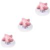 OSALADI 3pezzi Stella Marina Ventosa Per Maniglia Cassetto e Porta Accessorio Decorativo Dormitorio e Negozio Rosa