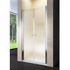 Yellowshop - Box Doccia Cm 70, 80, 90, 100, Porta Nicchia Saloon In Alluminio Cristallo Trasparente E Opaco 6mm Altezza Cm 190 Apertura A 180 Gradi (100 CM (DA 96 A 100 CM), PUNTINATO OPACO)