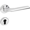 SOTECH Set di maniglie per porte CARL design in alluminio Maniglia per porte interne su rosa rotonda PZ - Maniglia per porte a cilindro cromata lucida - con viti