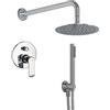 OGOMONDO Kit Doccia Tondo 1 Completo di Soffione Doccetta e Miscelatore con Deviatore Slim