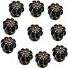 GDQLCNXB 10 pomelli vintage in ceramica a forma di zucca, per cassetti e cassettiere, maniglie con viti per cucina, armadi, bagno, armadio, armadio (nero)