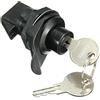 Sitrda Chiavistello in plastica con chiave per moto, barca, porta guanti, colore: nero