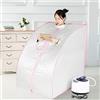 Willonin Sauna a vapore, tenda sauna spa con telecomando, sedia pieghevole, vaporiera portatile, box sauna portatile per uso domestico- 99x88x76 cm (Argento)
