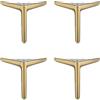 MZZHEDIE 4 Gambe Per Mobili In Metallo,Piedini Mobili Triangolari Metallo,Gambe di Sostegno Triangolari,Gambe Dell'armadio Sostitutive DIY,per Divani,Tavolini,Armadi,Comodini,Bronzo (100mm(3.9in))