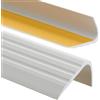 PerfectPVC Profilo per gradini in PVC autoadesivo 65x40mm 1,80m Profilo antiscivolo Profili per gradini Protezione per bordi e spigoli Profilo angolare in plastica per gradini Hellgrau
