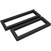 Mai & Mai Supporto da Parete per Lavandino Lavabo d'Appoggio Mensole WH01 Set 2 Reggimensole Porta-Asciugamani in Acciaio Inossidabile BTH: 350mm, Nero