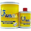 WAGA PAINT S.R.L. Fondo Acrilico 5:1 LT.1 Grigio Chiaro / Grigio Scuro / Bianco / Nero con Catalizzatore Basso Voc 2K 200ML - Waga Paint Tecniques (Nero)