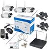Generico Kit Videosorveglianza Wireless Full HD 4 Telecamere WiFi Remoto IP 5G NVR LAN Generico