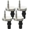 VILLFUL Set 2 Cerniere a Sgancio Rapido per Sedile Wc Bulloni e Fissaggi per Sedile Wc in Plastica Ricambi Compatibili Accessori per Montaggio