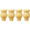 zcru004 12cm Alto Piedini per Mobili in Legno Massello Ricambio Gambe Mobili in Legno con Piastra di Montaggio e viti per Divani Armadi Armadietti e Tavolini Tavolo da Pranzo 4 pezzi (Wood color)