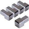 Dalsys 5 terminali per profilo piastrelle 8 mm profilo quadro acciaio inox lucido - tappo terminale per profilo angolare guida piastrelle - accessorio