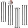 YUESHEN888 Set di 4 gambe del tavolino in vetro Gambe per Mobili in Alluminio Regolabili Nessun pugno Piedini da Tavolo autoadesivo Piedini di sostegno per bagno (25cm,levigatura argento)