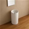 OGOMONDO Lavabo Free Standing Klaus Artificial Stone Bianco Opaco Matt (1, Tondo circolare)