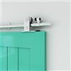 TSMST 6FT/182CM Binario per Porta Scorrevole, Nero e Rustico Kit Accessori acciaio inossidabile