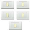 Electron 5 Placche, 1 modulo/posto, Compatibile Con BTicino Magic, bianco bianca, Placca squadrata, rettangolare, Plastica di alta qualità, 100% compatibile con supporti e moduli originali