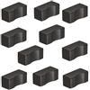 Gedotec H10056 - Pomello per mobili in acciaio INOX con manico, 12 x 25 mm, forma quadrata, con viti per mobili, colore: Nero