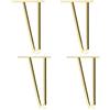 JIAOLUN123 4 pezzi Gambe Per Mobili Piedini per mobili,Piedi del mobile Gamba del tavolo Piedi del divano Piede comodino Piedini sostitutivi in metallo per mobili,oro(25cm)