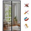 MAIFENGL Zanzariera Magnetica per Porte, Anti Insetti Traspirante Tenda Zanzariera Chiusura Automatica, Facile da Installare, per Balcone Soggiorno Ingresso-Black-A|| 80x210cm(31x82inch)