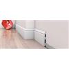 Eurodeco 5 pezzi / 10 metri battiscopa - bianco - 2 metri - materiale duro/simile alla plastica - decorazione - Parete - pavimento - soffitto (DP5)