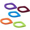 HORIALENCE Set 5 Copriwater Morbidi Colori Casual, Coprisedile Wc a Forma Di o Caldo e Resistente, Accessorio Bagno Pratico Per Donne, Anziani e Neomamme