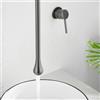 BiaoTeng Goccia d'acqua Sospeso Rubinetto da Soffitto Monocomando Ottone Caldo e Freddo Rubinetto Lavandino Bagno Miscelatore Lavabo Bagno per Bagno Grigio