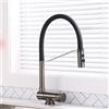 ZPSPZ Miscelatore Cucina Pieghevole Sottofinestra, Rubinetto Cucina Abbattibile Ottone Acqua Fredda e Calda Modalità Doccia Multifunzione, Miscelatore da Cucina Sottofinestra-Grigio