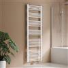 S'AFIELINA Termoarredo Bagno 1800x600 mm, Scaldasalviette Bagno Connessione Centrale, termoarredo Scaldasalviette ad acqua,Radiatore per Bagno, 860 W resa termica, Bianco (Senza valvola)