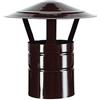 ALA FUMAIOLO CAPPELLO PORCELLANATO MARRONE ALA D. 120 mm CANNA FUMARIA STUFA CALDAIA