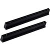 zcru004 Lega di Alluminio Forma a L Maniglia per Mobili Maniglione da Cucina Pomelli per Porta Maniglie a Corrimano Pomolo per Mobili Tiretti Nero Opaco 2 Pezzi (Hole distance 192mm)
